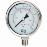 MANOMETRO CON GLICERINA 4" 0-90 PSI - Imagen 1