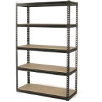 ESTANTE METALICO 5 BANDEJAS MADERA 48" 1 ESTANTE METALICO 5 BANDEJAS MADERA 48" - Imagen 1